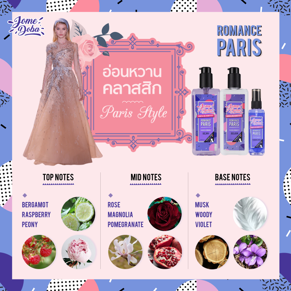 Jomedoba,Romance Paris, Body Wash ,โรแมนซ์ ปารีส ,บอดี้ วอช ,ครีมอาบน้ำ,โจมีดูบา