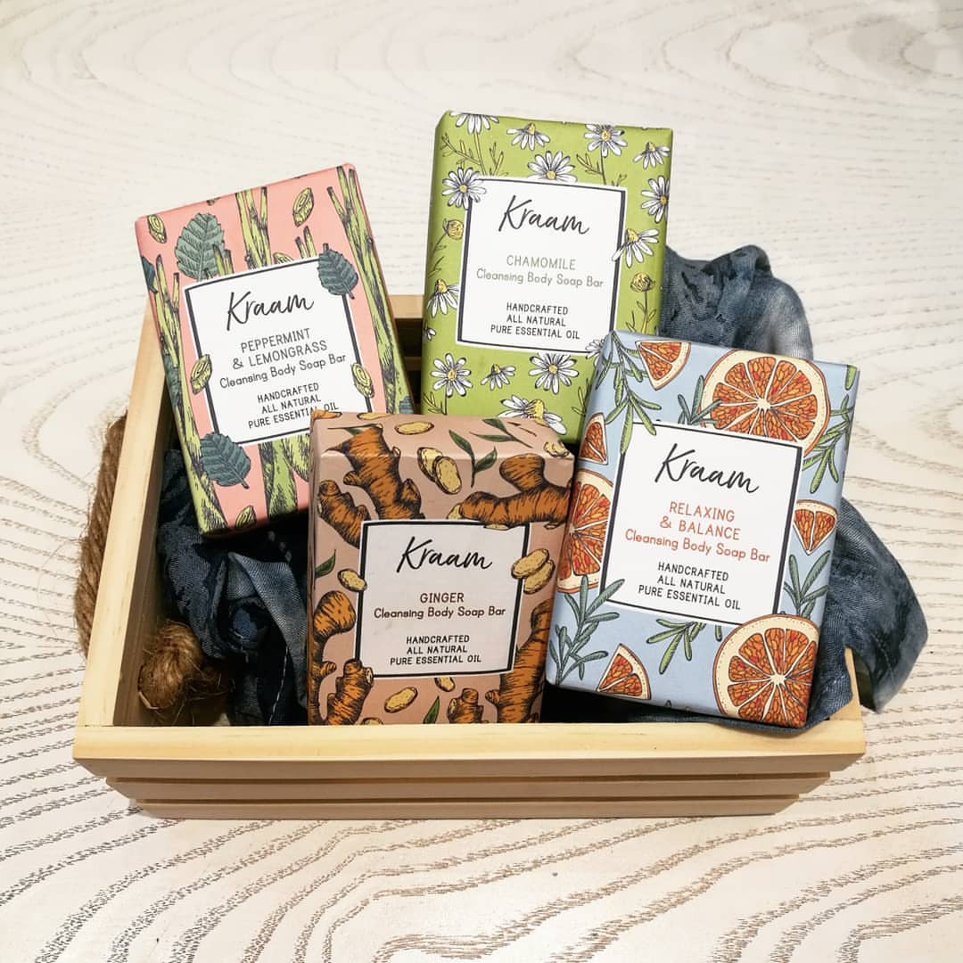 Kraam,สบู่ Kraam,Kraam Peppermint & Lemongrass Cleansing Body Soap Bar,Peppermint & Lemongrass Cleansing Body Soap Bar 100g,Kraam Peppermint & Lemongrass Cleansing Body Soap Bar ราคา,รีวิว Kraam Peppermint & Lemongrass Cleansing Body Soap Bar,Kraam Peppermint & Lemongrass Cleansing Body Soap Bar ดีไหม,