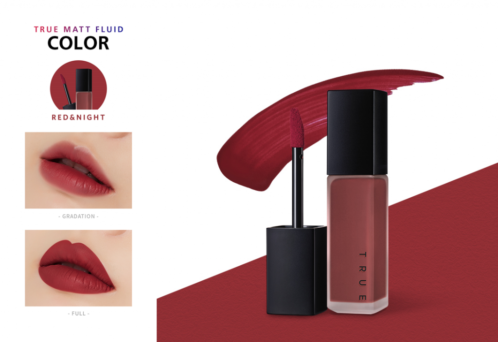 A'PIEU True Matt Fluid #RD04 Red & Night 5.7 g ลิปเนื้อแมตต์