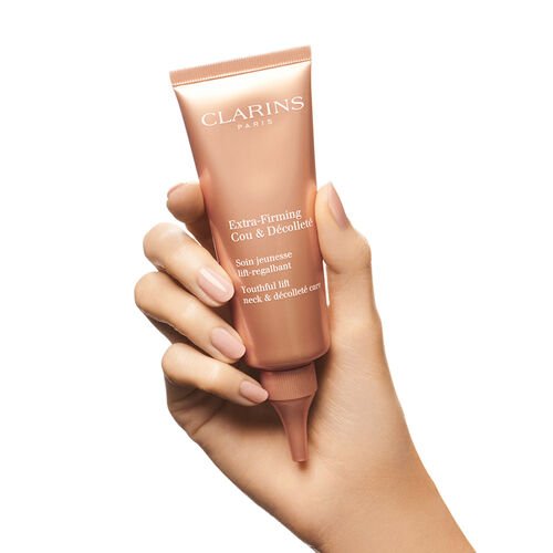 Clarins Extra-Firming Youthful Lift Neck & Décolleté Care 75 ml ทรีทเม้นท์กระชับผิวลำคอ ลดริ้วรอยและความเหี่ยวย่น 