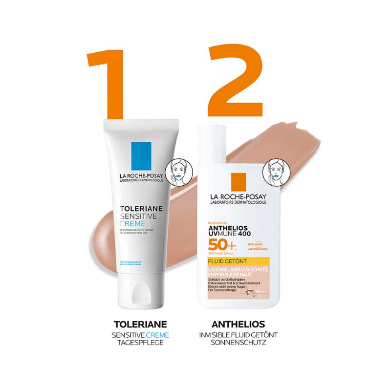 Laroche-Posay Anthelios UVMUNE 400 Fluide teinte sensitive skin SPF 50+ , กันแดด ,ครีมกันแดด ,ลา โรช-โพเซย์ La Roche-Posay , กันแดดยี่ห้อไหนดี , กันแดด ลา โรช